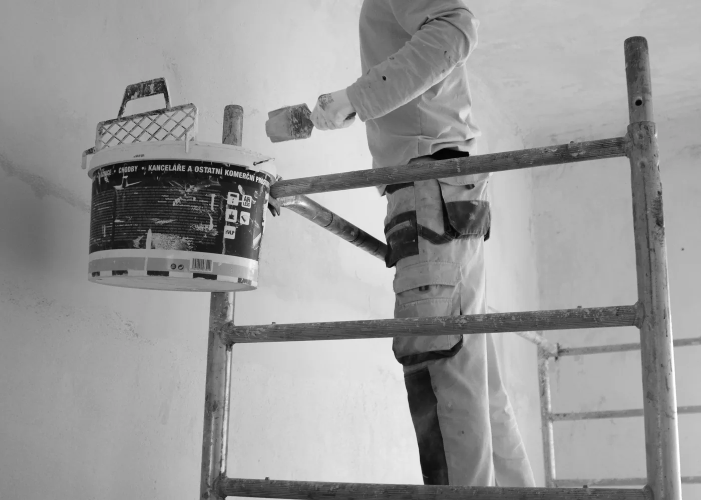 Close-up of professional painting craftsmanship and clean edge finishing